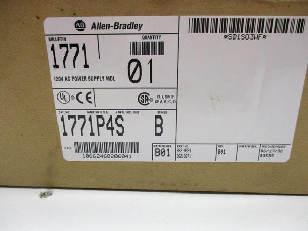 ALLEN BRADLEY 1771-P4S SER B  NSMP