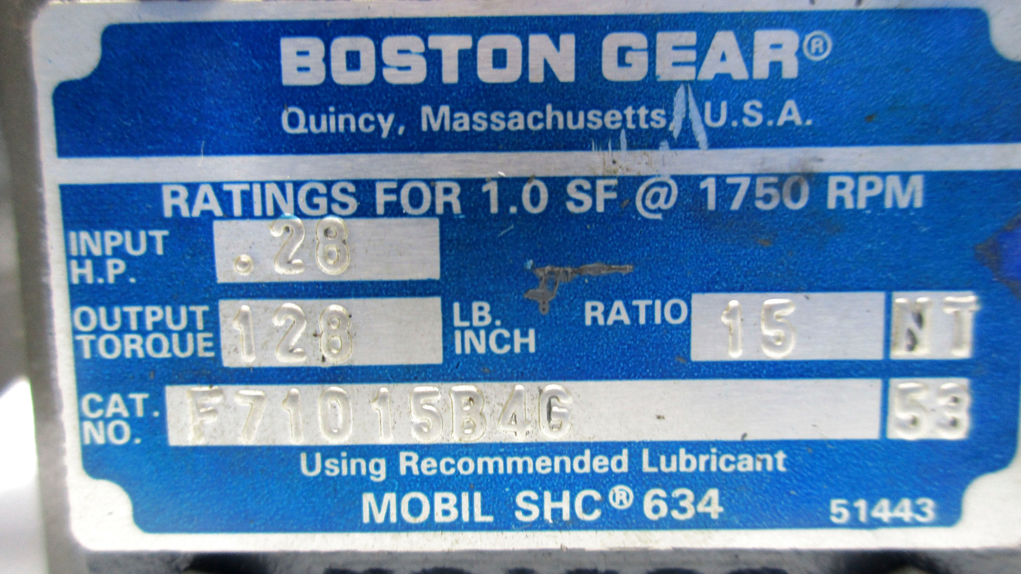 BOSTON GEAR F71015B4G NSNP