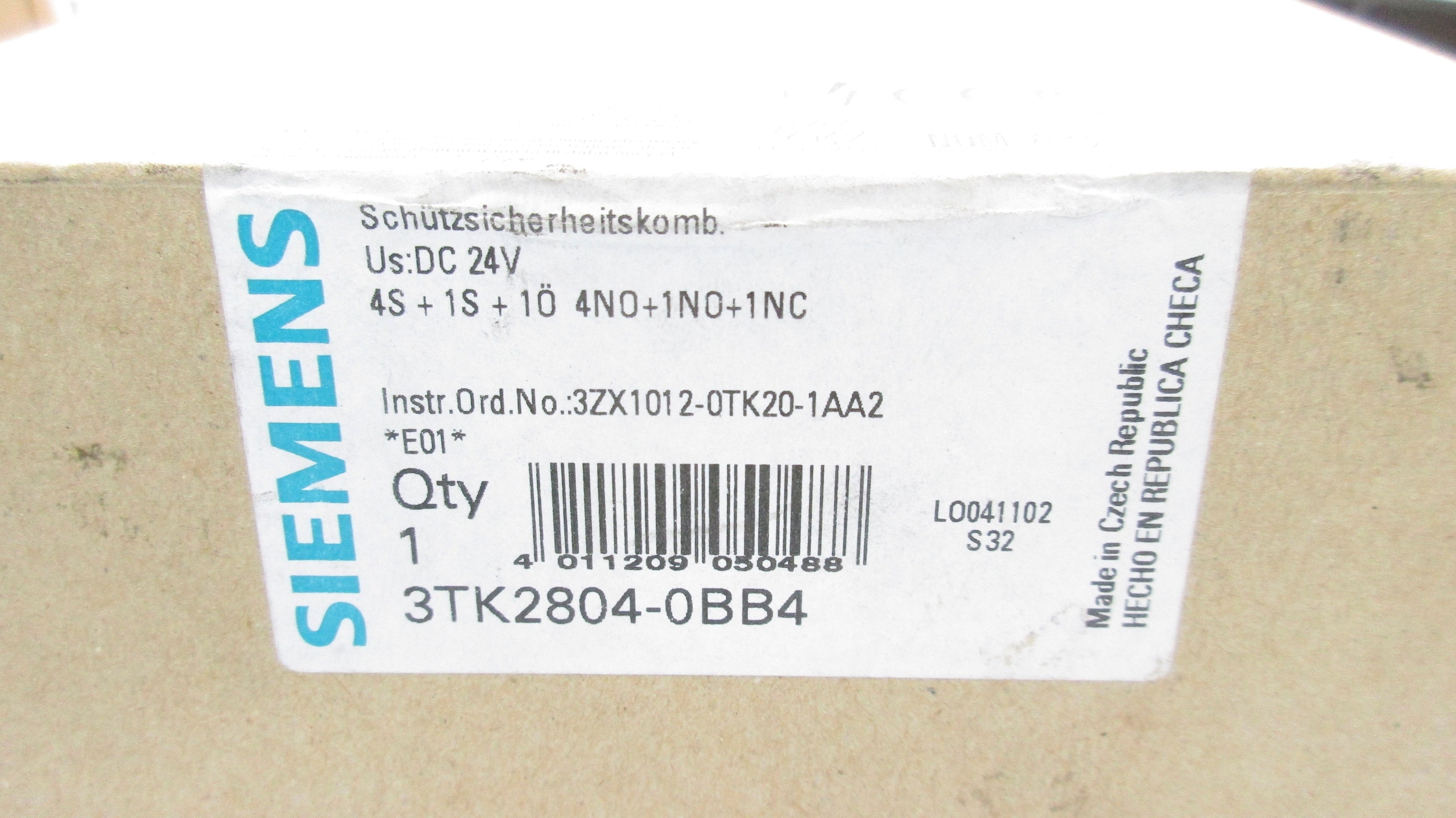 SIEMENS 3TK2804-0BB4 24VDC 6A NSMP