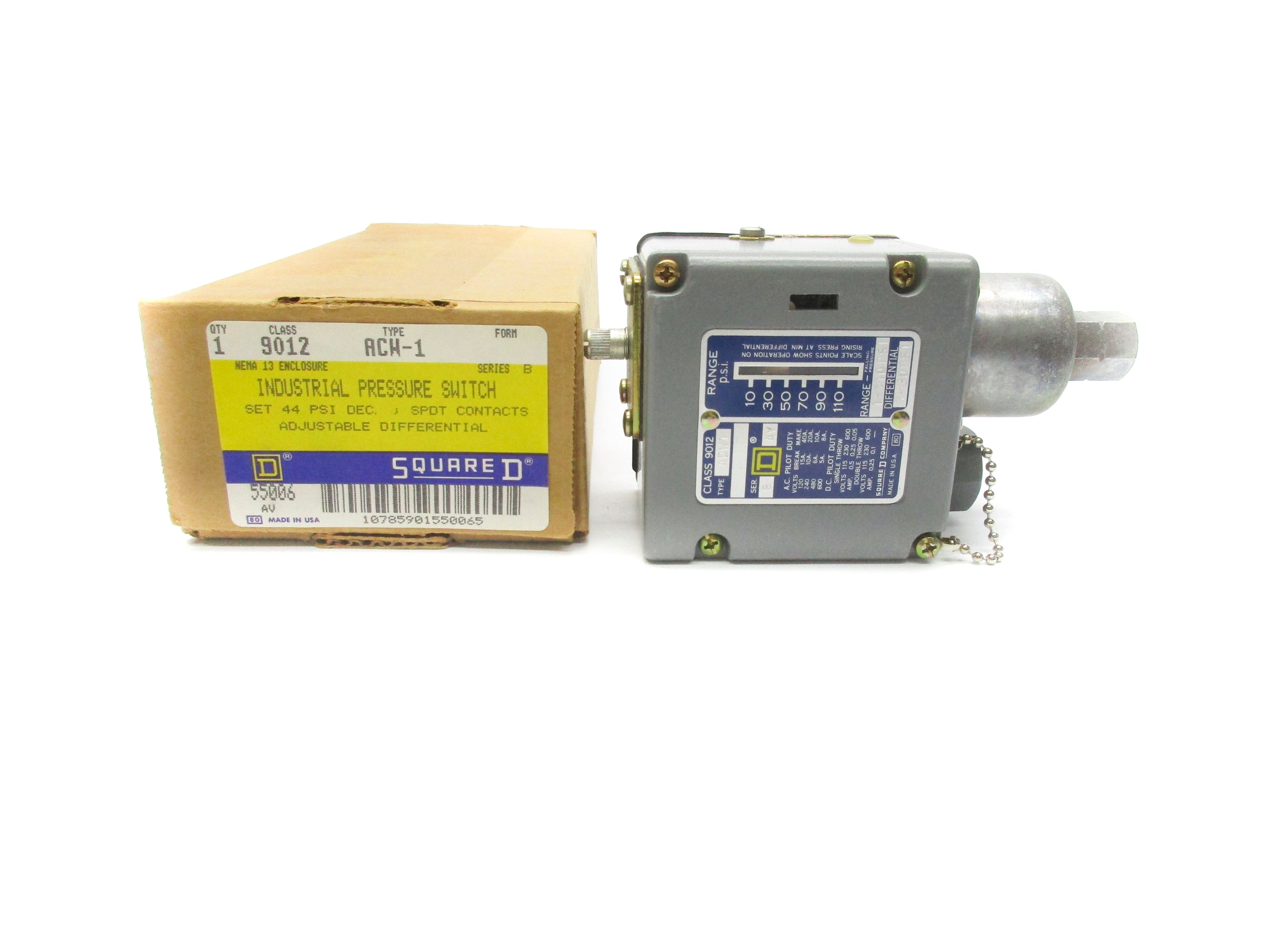 SQUARE D 9012ACW1 SER. B 600V .5A 44PSI NSMP