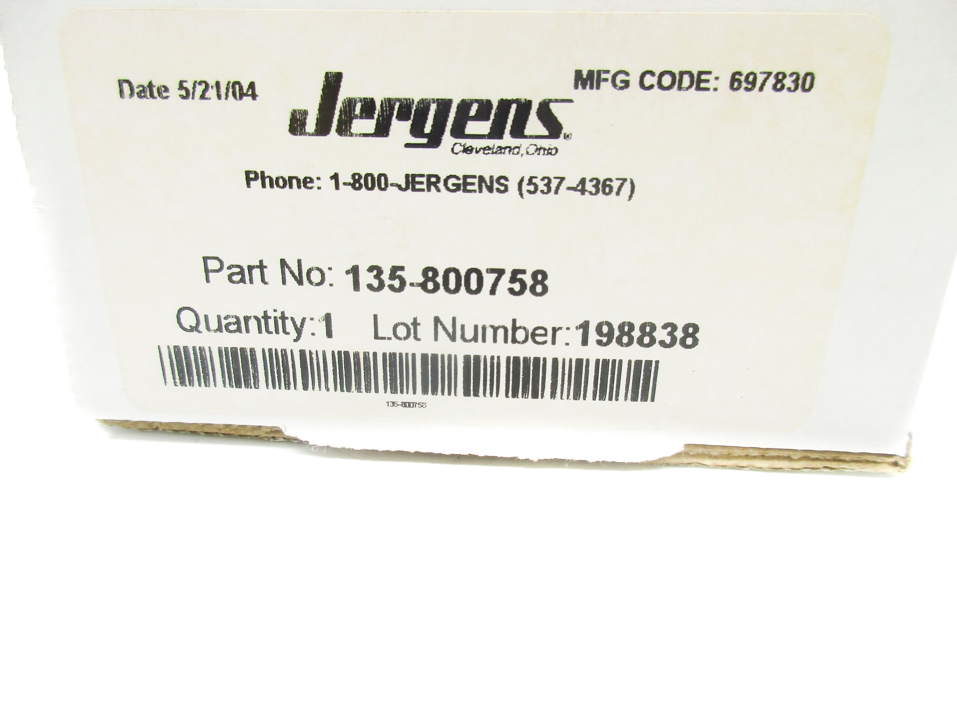 JERGENS 135-800758 NSMP