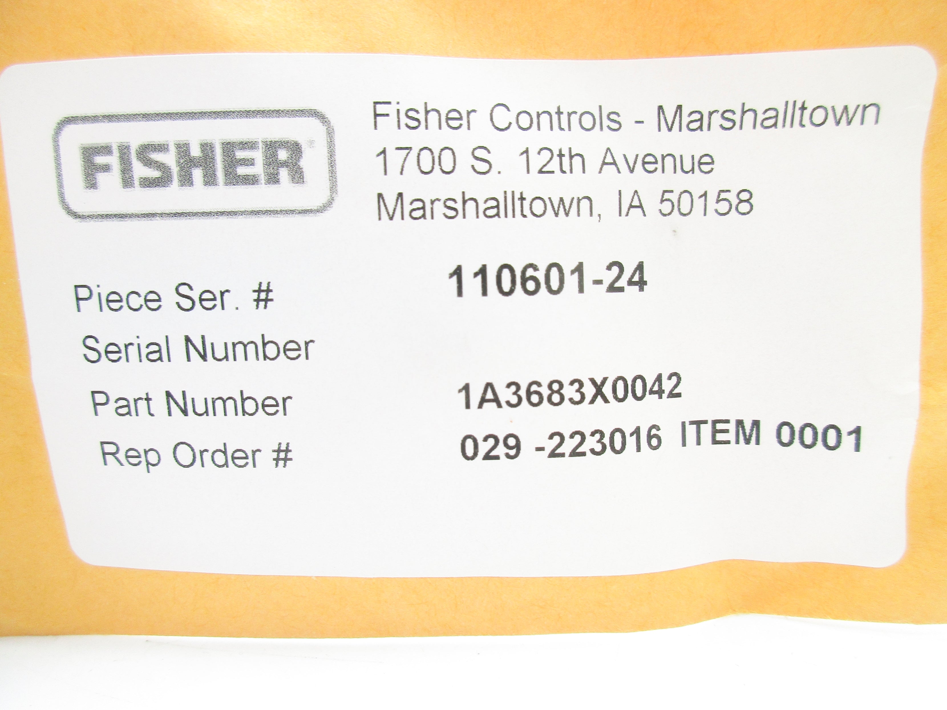 FISHER CONTROLS 1A3683X0042 NSMP