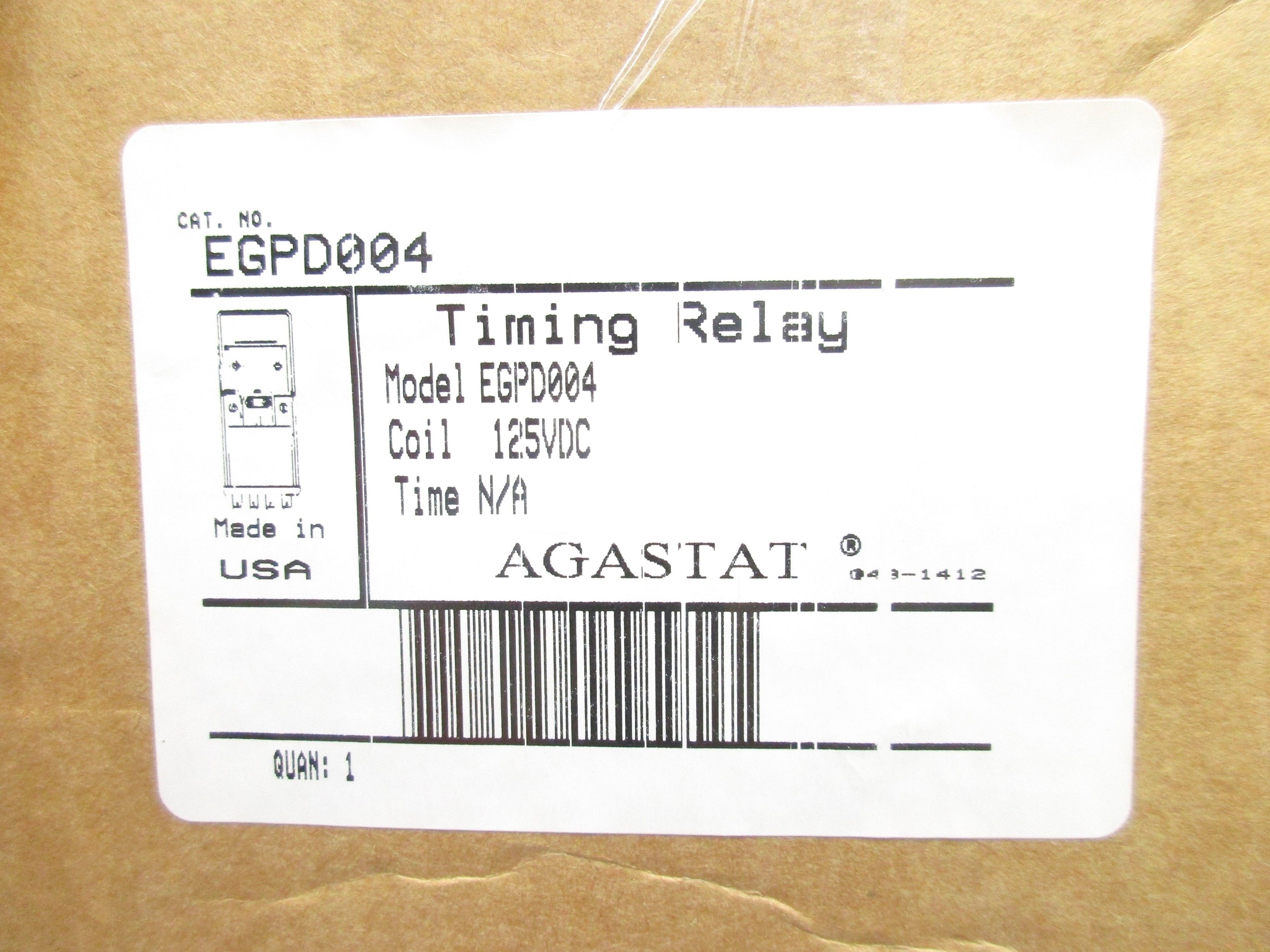 AGASTAT EGPD004 125VDC NSMP