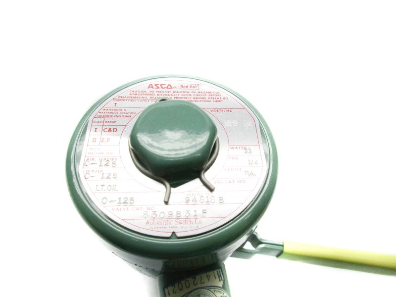 ASCO 8309B31F 0-125PSI 125VDC NSNP