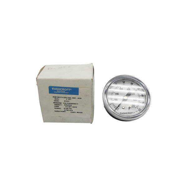 ASHCROFT 25W1001TH02BXUC100#-AGN 0-100PSI 2-1/2" NSMP