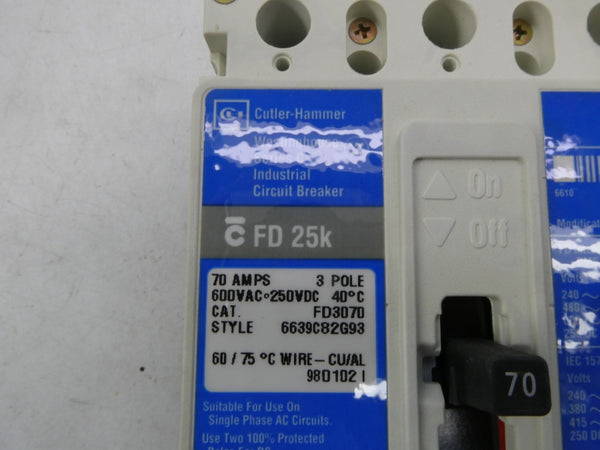 CUTLER-HAMMER FD3070 SER. C 600VAC 70A NSNP