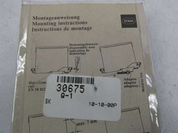 STAHL 30675 9001/01-280-100-10 24V NSMP