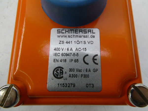 SCHMERSAL 1153279 ZS4411O/1SVD 400V 6A NSMP