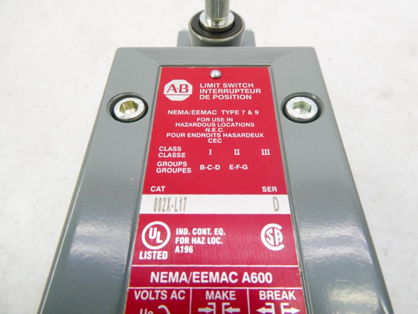 ALLEN BRADLEY 802X-L17 SER. D (WH) NSMP