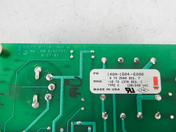 WATLOW ELECTRIC 140A-1604-6000 120/240VAC 0-2500'F NSNP
