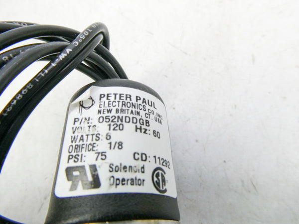 PETER PAUL 052NDDGB 120V 75PSI 1/8" NSNP