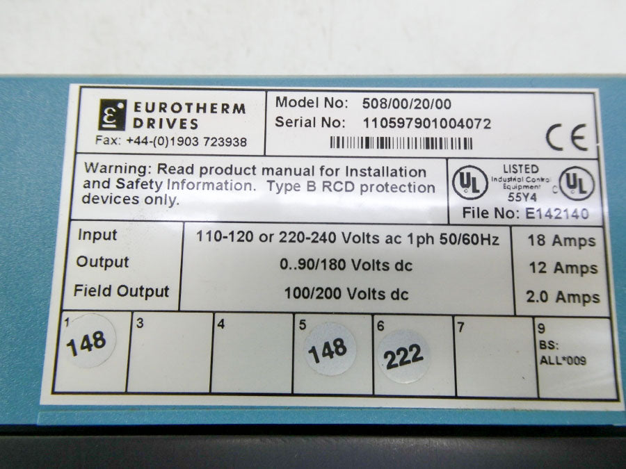 EUROTHERM 508/00/20/00 110-120V 18A NSMP