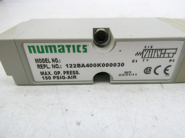 NUMATICS 122BA400K000030 110-120V 150PSI NSNP