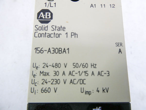ALLEN BRADLEY 156-A30BA1 SER. A 24-480V 30A (BR/WH) NSMP