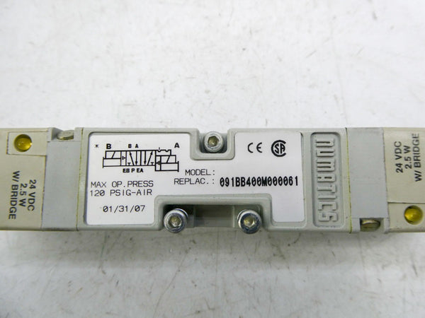 NUMATICS 091BB400M000061 24VDC 120PSI NSNP