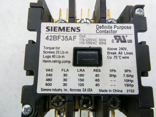 SIEMENS 42BF35AF 110-120VAC 30A NSNP