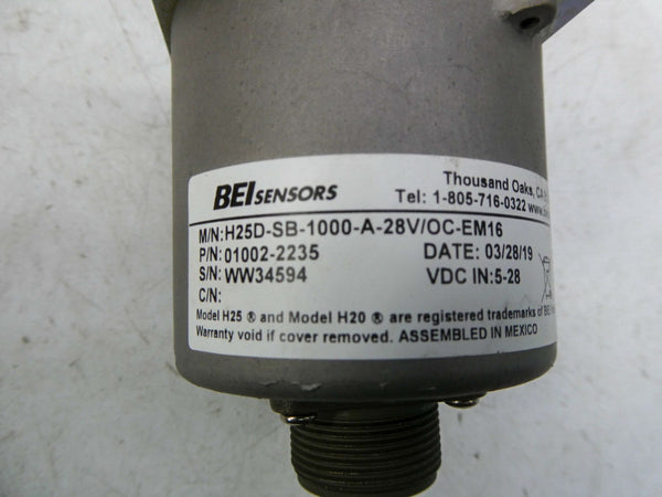 BEI H25D-SB-1000-A-28V/OC-EM16 01002-2235 5-28VDC NSNP