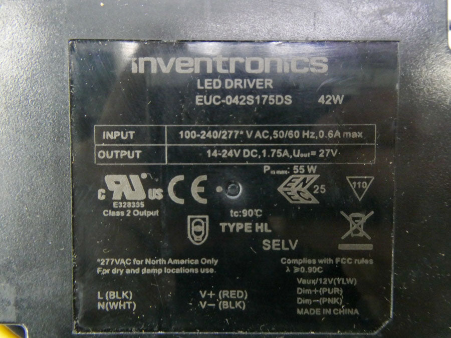 INVENTRONICS EUC-042S175DS 100-240/277VAC 0.6A NSNP