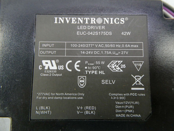 INVENTRONICS EUC-042S175DS 100-240/277VAC 0.6A NSNP