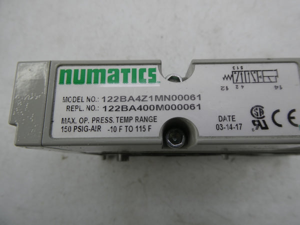 NUMATICS 122BA4Z1MN00061 24VDC 150PSI NSNP