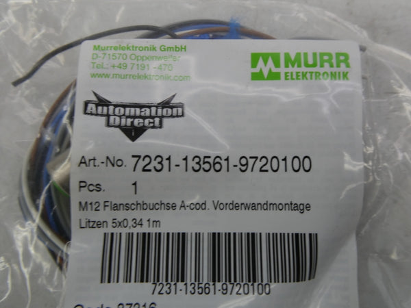 MURR ELEKTRONIK 7231-13561-9720100 125VAC 4A NSMP