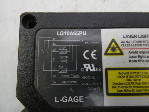 BANNER ENGINEERING LG10A65PU 12-30VDC NSNP