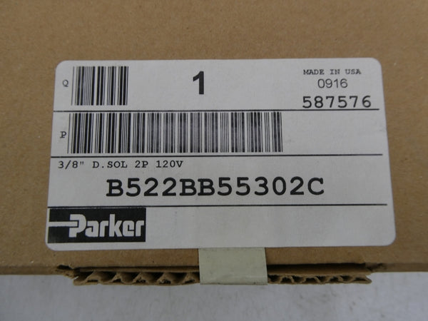 PARKER B522BB55302C 120V 3/8" NSFS