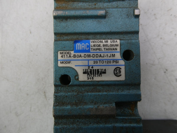 MAC 411A-B0A-DM-DDAJ-1JM 24VDC 20-120PSI UNMP
