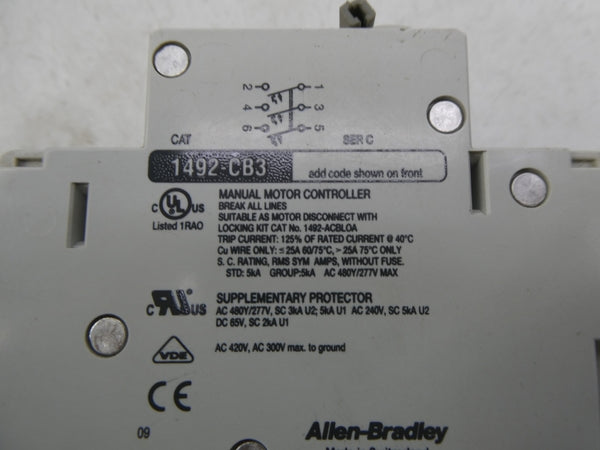 INDUSTRIAL SPARE PART 1492-CB3G300 SER. C 277V 30A (AS PICTURED) UNMP