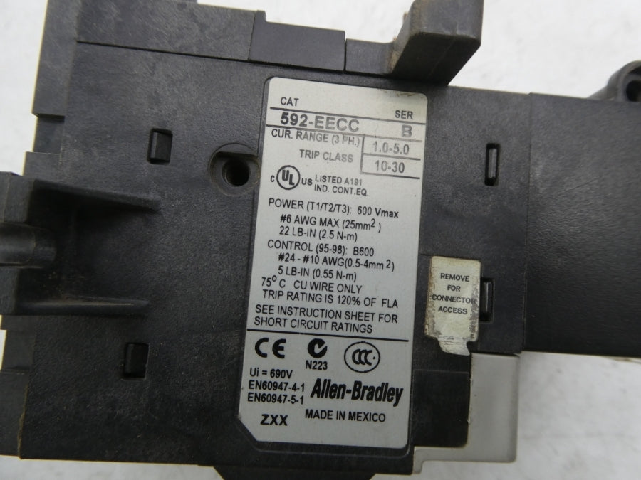 ALLEN BRADLEY 592-EECC SER. B 600V 1.0-5.0A UNMP