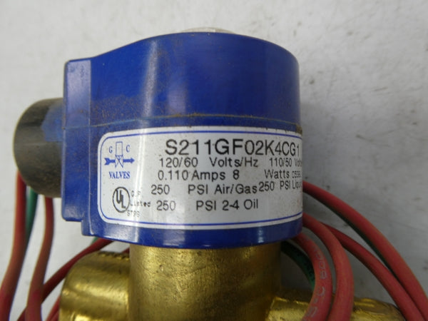 GC VALVES S211GF02K4CG1 110/120V 250PSI 3/8" NSMP