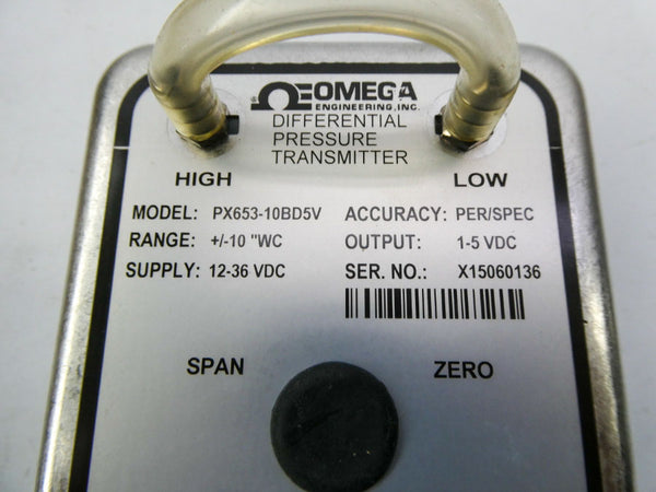 OMEGA PX653-10BD5V 12-36VDC +/-10"WC NSMP