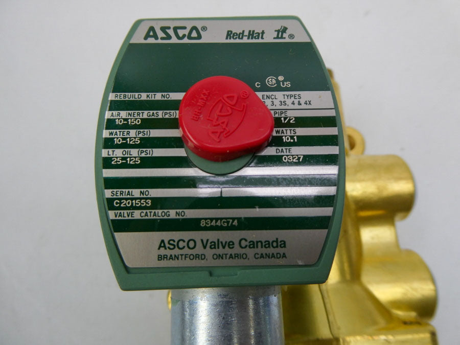 ASCO 8344G74 120V 10-150PSI 1/2" NSMP