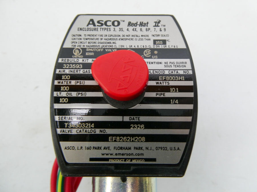 ASCO EF8262H208 110/120V 100PSI 1/4" NSMP