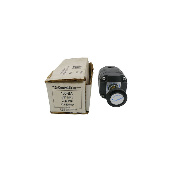 CONTROLAIR 100-BA 2-40PSI 1/4" (BLACK) NSMP