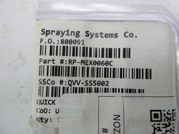 SPRAYING SYSTEMS RP-MEX0060C (PKG OF 12) NSMP
