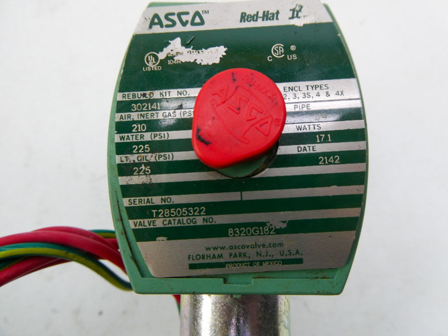 ASCO 8320G182 110/120V 210-225PSI 1/4" UNMP