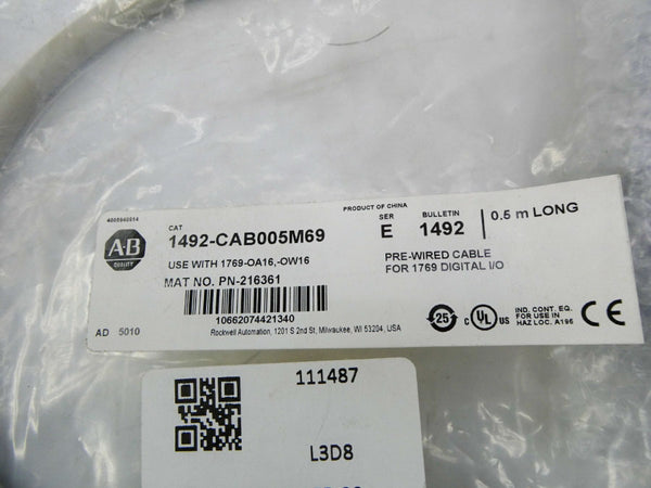 INDUSTRIAL SPARE PART 1492-CAB005M69 SER. E NSMP