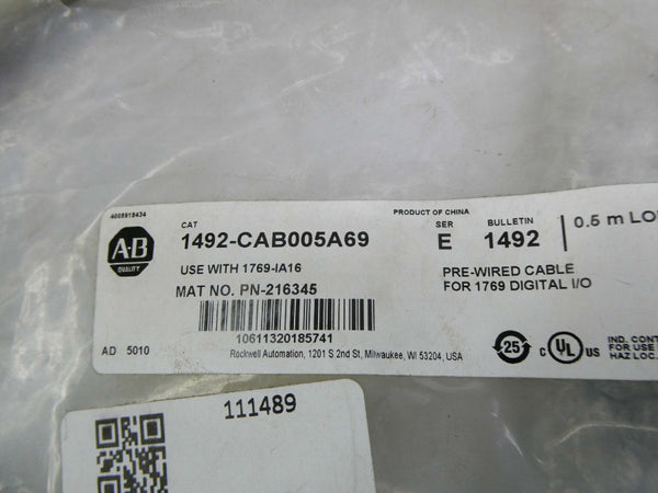 INDUSTRIAL SPARE PART 1492-CAB005A69 SER. E NSMP