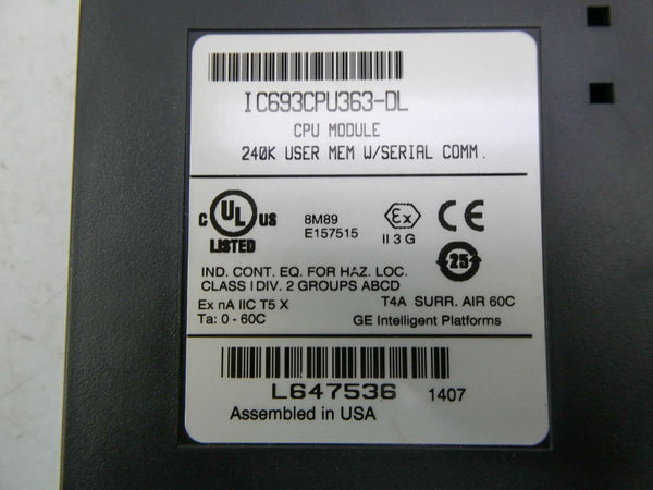 GENERAL ELECTRIC IC693CPU363-DL (NO KEY) NSNP