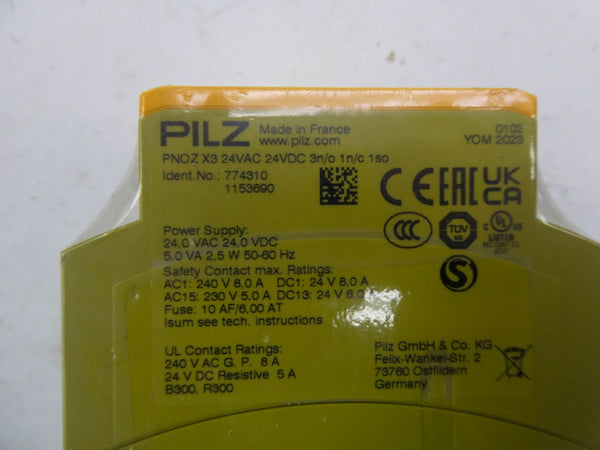 PILZ PNOZX324VAC24VDC3N/O1N/C1SO 774310 24VAC/DC NSMP