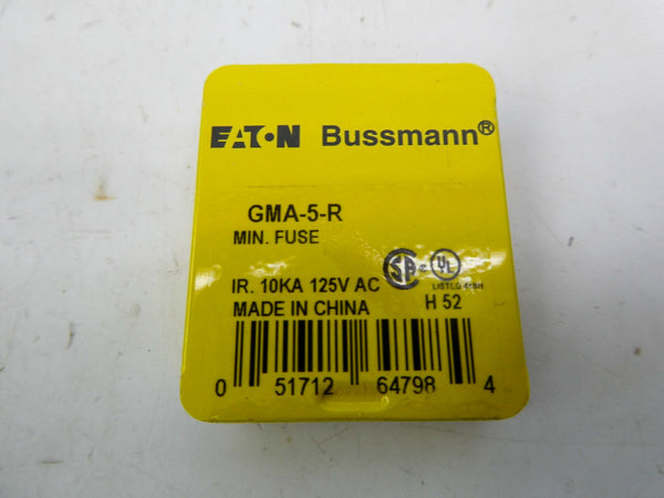 EATON GMA-5-R 125VAC 5A (PKG OF 50) NSMP