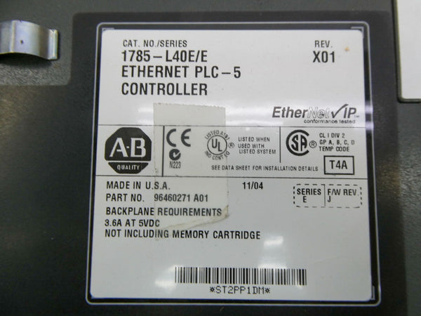 INDUSTRIAL SPARE PART 1785-L40E SER. E REV. X01 UNMP
