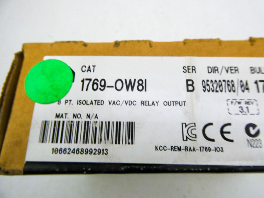 ALLEN BRADLEY 1769-OW8I SER. B F/W 3.1 DATE: 2013 NSFS
