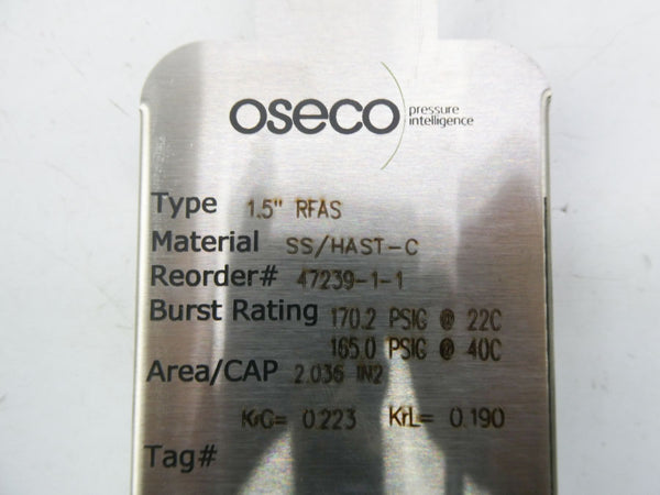 OSECO RFAS 170.2PSI 1.50" NSMP