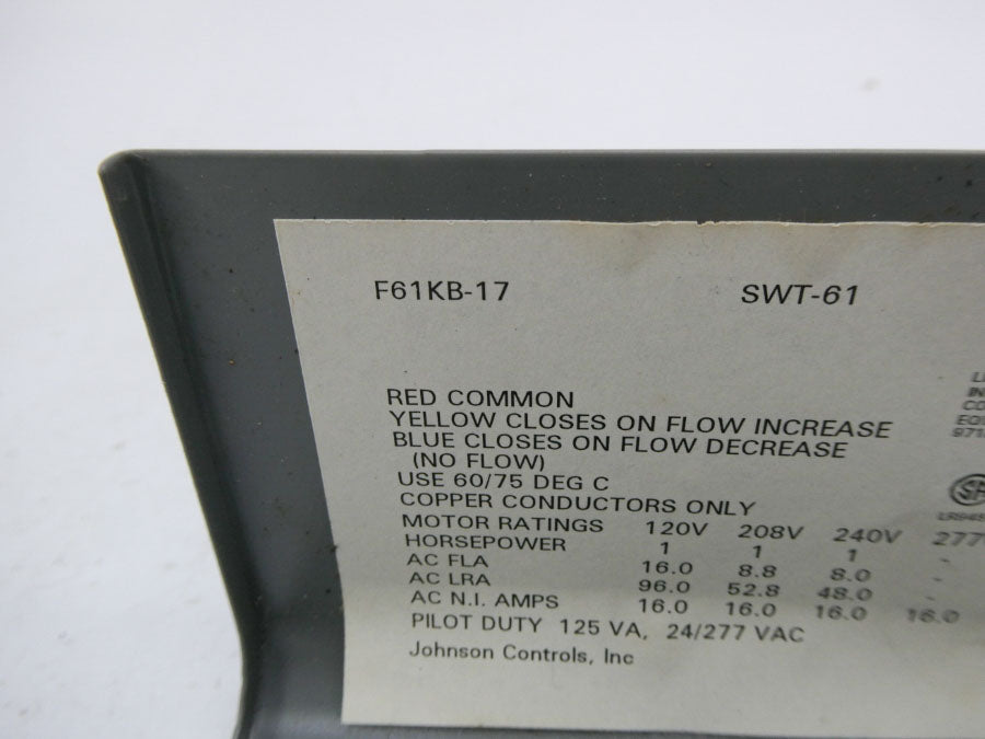 JOHNSON CONTROLS F61KB-17C NSMP