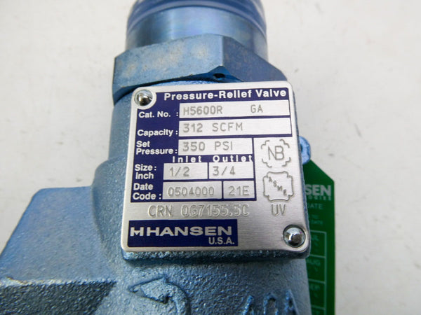 HANSEN H5600R/350-P 350PSI NSMP