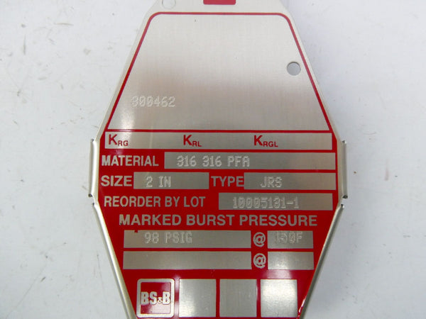 BS&B JRS 98PSI 2" NSMP