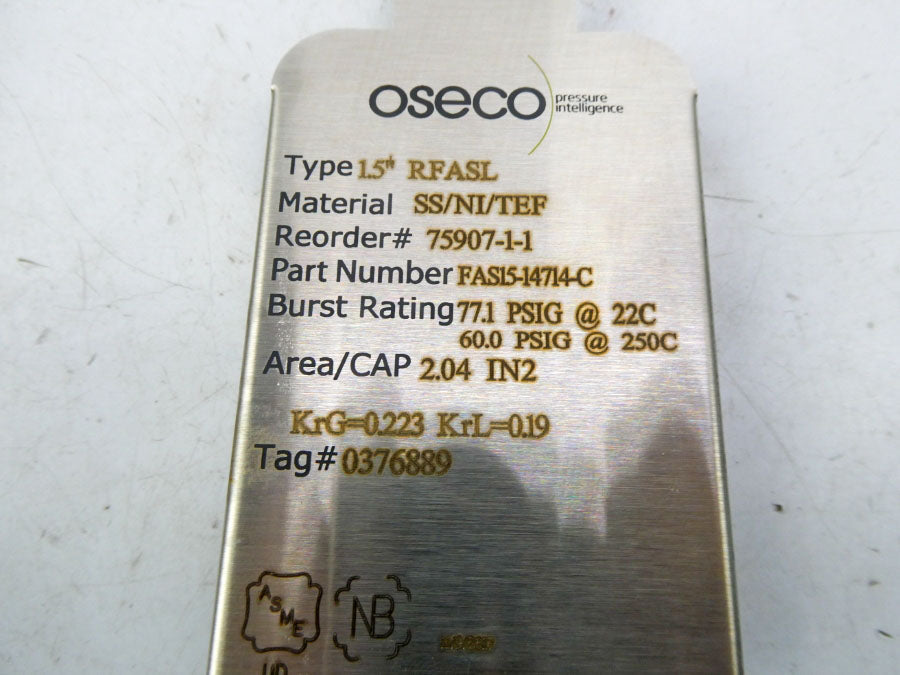 OSECO FAS15-14714-C RFASL 77.10PSI 1.5" NSMP