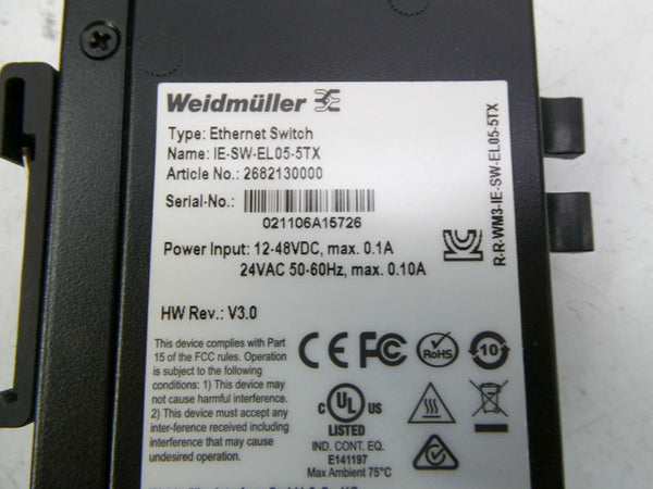 WEIDMULLER 2682130000 12-48VDC 0.1A NSNP
